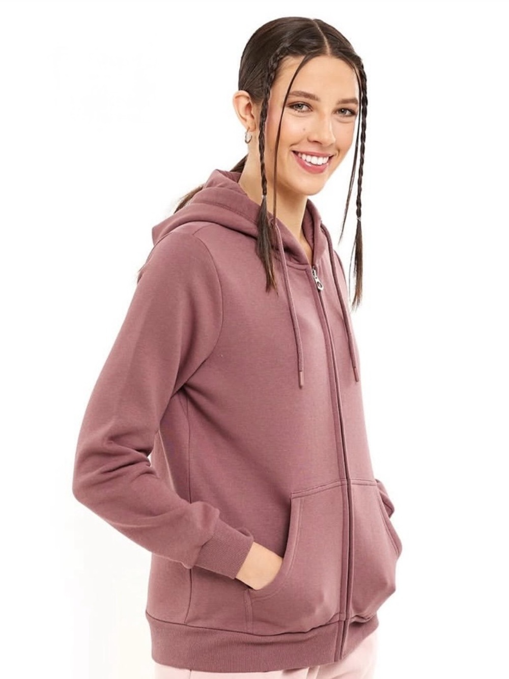 Cozy Purple Zip-Up Hoodie